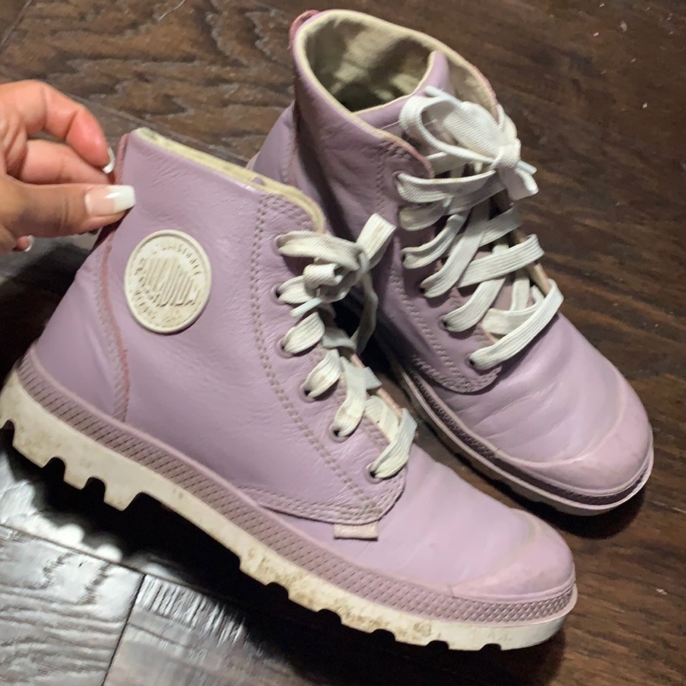 Palladium leather high top sneakers